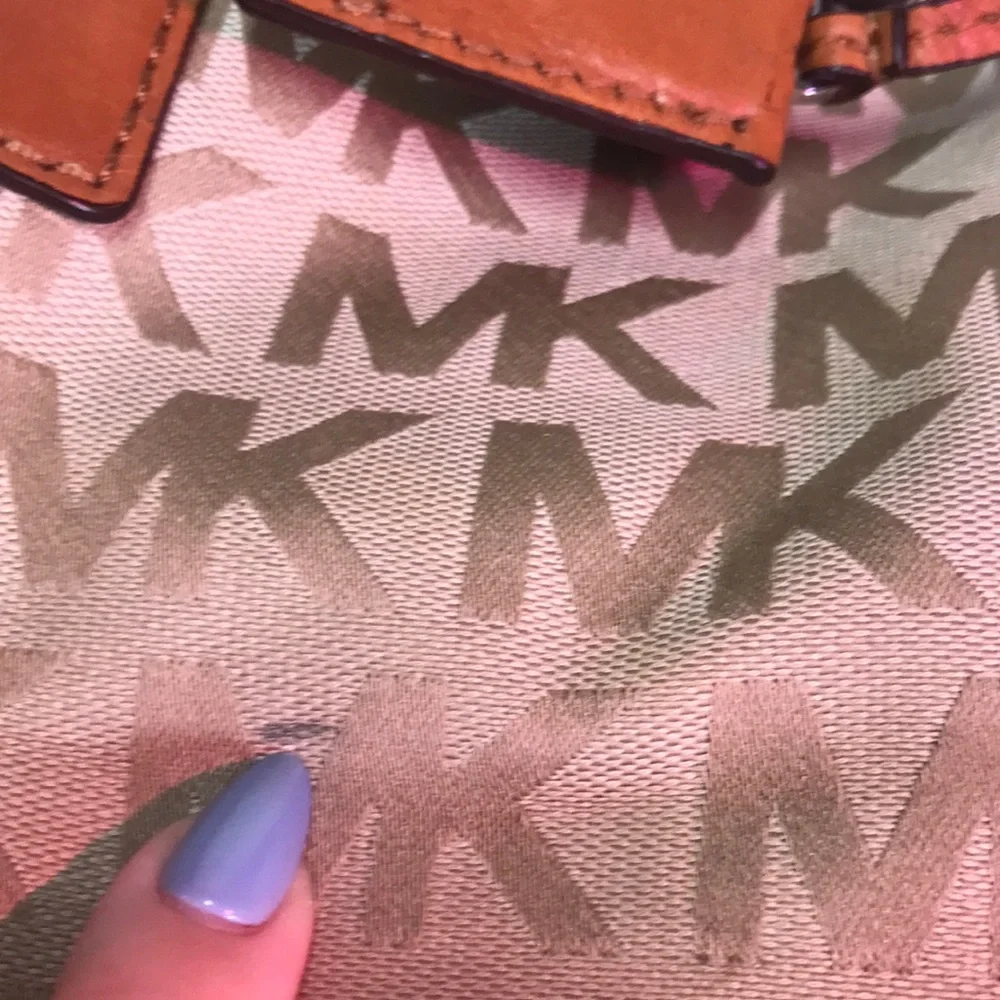Michael Kors Brown Logo Satchel with Chain Strap